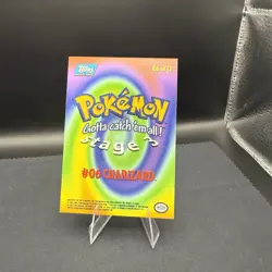 NM - Pokemon Topps Charizard #E6 The First Movie (Blue Logo) - Image 2