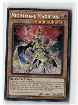 Yugioh Nightmare Magician DUNE-EN025 Secret Rare 1st Ed NM - Image 1