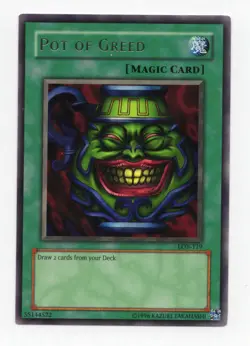 Yu-Gi-Oh! TCG Pot of Greed Legend of Blue Eyes White Dragon LOB-119 Unlimited - Image 1