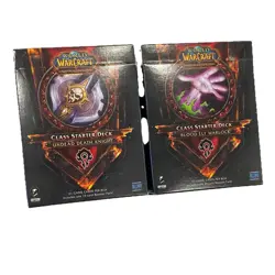 World of Warcraft Blood Elf Warlock Death Knight Trading Card Game Decks 2 Sets - Image 1