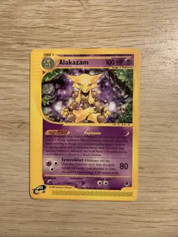Pokemon TCG 2002 Alakazam Expedition Base Set 33/165 Rare E-Reader Card - Image 1