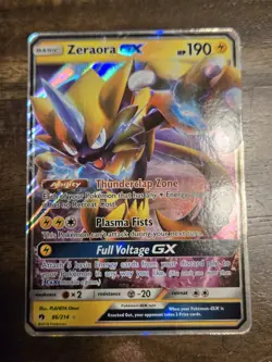 Pokemon TCG Zeraora GX 86/214 Sm Lost Thunder Ultra Rare Holo Card M Condition - Image 2