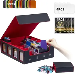 Card Storage Box 3200+ MTG Commander Deck Box TCG Deck Case with Display Windows - Image 1