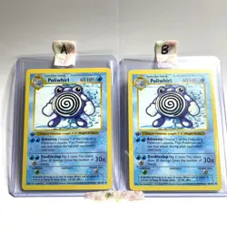 Pokemon Trading Card Poliwhirl Base Set 38/102 Shadowless First Edition - Image 1
