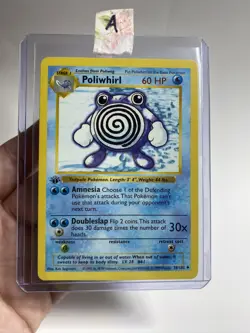Pokemon Trading Card Poliwhirl Base Set 38/102 Shadowless First Edition - Image 3