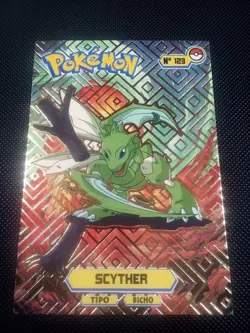 Pokemon 2024 Card Tops Pokedex Database Set Scyther 123 Peru US Seller - Image 1