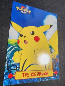 TV2 #25 Pikachu 1999 Pokemon Black Label Topps Series 1 Card - LP+ - Image 2