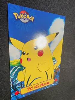 TV2 #25 Pikachu 1999 Pokemon Black Label Topps Series 1 Card - LP+ - Image 3
