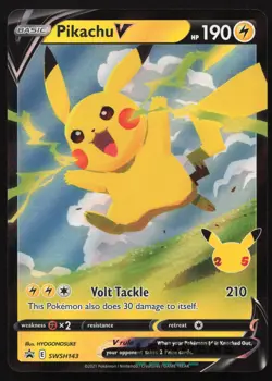 Pikachu V - SWSH143 - Ultra Rare - SWSH Black Star Promo - Pokemon Card - Image 1