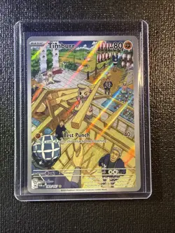 Pokemon TCG Timburr Holo Card 183/167 Sv06: Twilight Masquerade NM Condition - Image 1