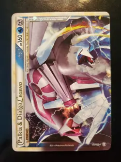 Palkia & Dialga Legend TOP 101/102 Holo Pokemon TCG Card HGSS Triumphant LP - Image 2