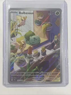 Pokemon TCG Stellar Crown Illustration Holo Bulbasaur Card 143/142SV07 Rare - Image 3