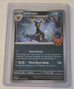 - Fresh Pull - Umbreon 130/197 Trick or Trade BOOster Regular Pokemon Card 2024 - Image 1