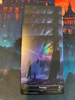 MTG Edge of Eternities Full Art Swamp Foil x 4 (Play Set) - Image 1