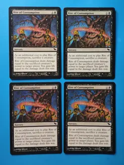 MTG 4x Rite of Consumption x4 LP Shadowmoor Magic Playset - Image 1