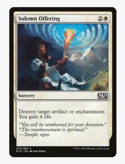 Solemn Offering | Magic 2015 M15 | MTG | EDH Pauper Removal | Common LP - Image 1