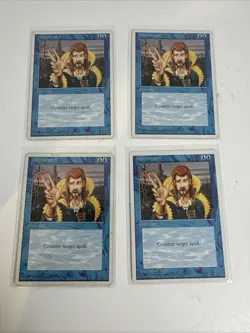MTG 4th Edition Counterspell X 4 LP Play Set - Image 1