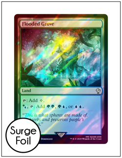 1x Flooded Grove, Surge Foil, Final Fantasy, Magic MTG NM - Image 1