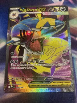 Pokemon TCG Mega Sharpedo ex 113/094 Full Art Ultra Rare Phantasmal Flames NM/M - Image 1