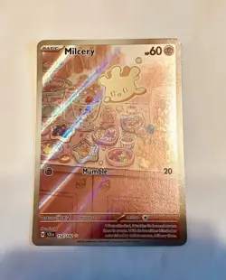 Pokemon TCG Milcery 152/142 Stellar Crown Holo Illustration - Image 1