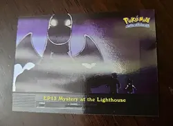 VLP! Pokemon Topps EP13 Mystery at the Lighthouse TV Anim. Silver Foil Blue Logo - Image 1