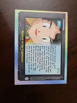 VLP! Pokemon Topps EP13 Mystery at the Lighthouse TV Anim. Silver Foil Blue Logo - Image 2