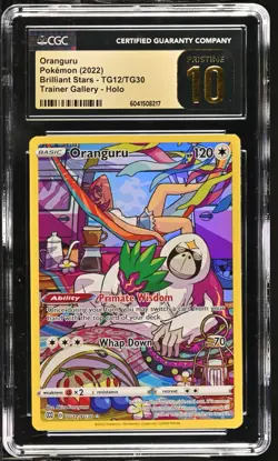 CGC PRISTINE 10 2022 Pokemon Sword & Shield Brilliant Stars FA/Oranguru #TG12 - Image 1