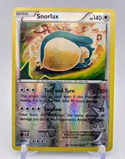 Snorlax #77/124 - 2016 Pokemon TCG Rare Reverse Holo Card - NM - Image 2