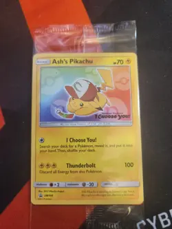 SEALED Ash’s Pikachu TCG SM108 2017 Promo Card Pokemon "I Choose You" - Image 1