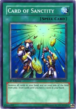 Yugioh! LP Card of Sanctity - TLM-EN037 - Super Rare - Unlimited Edition Lightly - Image 1