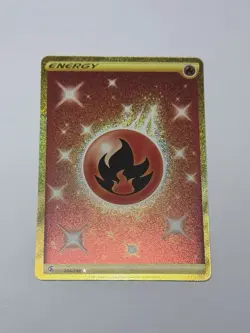 Pokemon Card TCG - Fire Energy 284/264 Fusion Strike Gold Secret Rare Holo NM/M - Image 1