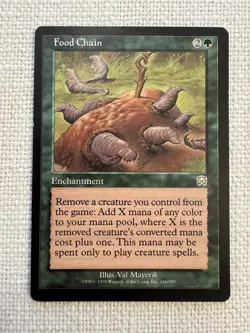 MTG English Food Chain Moderate Play OG Mercadian Masques - Image 1