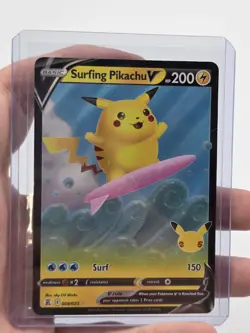 Surfing Pikachu V 008/025 - Celebrations - Holo Pokemon Card Near Mint (NM) - Image 1