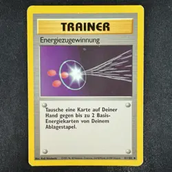 Pokemon TCG Energy Retrieval Energiezugewinnung Base Set 81/102 WOTC German Card - Image 1