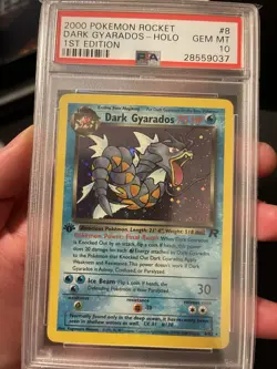 PSA 10 1st Edition Dark Gyarados Holo Card Team Rocket 2000 #8 Semi Swirls - Image 1