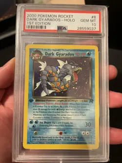 PSA 10 1st Edition Dark Gyarados Holo Card Team Rocket 2000 #8 Semi Swirls - Image 2