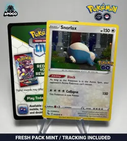 Snorlax 055/078 Cosmic Holo Pokemon TCG: Go Card w/ QR Code MINT SHIPPED TODAY - Image 1
