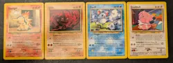 Pokemon TCG Neo Genesis Feurigel, Onix, Marill, and Snubbul. Common Cards (4) - Image 1