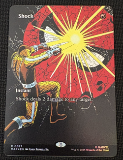 Shock (0027) (Foil) (Borderless) (Mythic) Marvel's Spider-Man MTG M/NM - Image 1