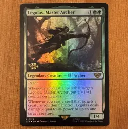 Legolas, Master Archer [Prerelease] R 0173, NM Foil, MTG LotR Lord Rings LTR - Image 1