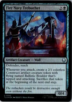 MTG, Fire Navy Trebuchet NM Foil Avatar The Last Airbender - Image 1