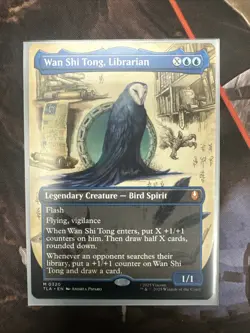 MTG Wan Shi Tong Librarian Borderless Mythic Avatar TLA 0320 Bird Magic NM - Image 1