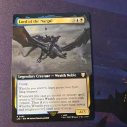 MTG 1x Lord of the Nazgul x1 NM LTC 142 Extended Art Borderless Lord of the Ring - Image 1
