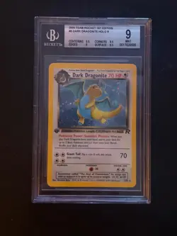 2000 Pokemon Dark Dragonite 5/82 Team Rocket Holo 1st Edition BGS 9 - Image 1