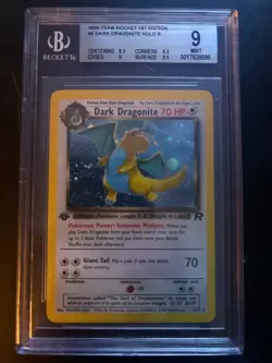 2000 Pokemon Dark Dragonite 5/82 Team Rocket Holo 1st Edition BGS 9 - Image 4