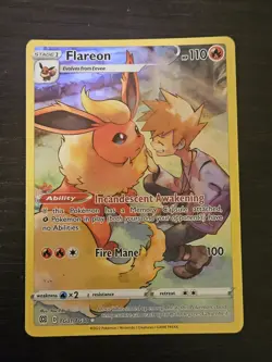 Pokemon TCG Flareon Sword & Shield: Brilliant Stars TG01/TG30 Holo Secret Rare - Image 1
