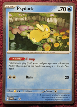 Psyduck Cosmos Holo MEP007 Black Star Promo Pokemon Mega Evolution Near Mint - Image 1