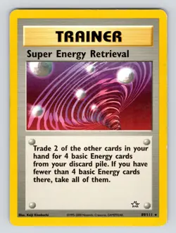 MP Pokemon TCG Super Energy Retrieval Neo Genesis 89/111 Regular Unlimited Rare - Image 1