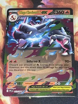 Pokemon MEGA CHARIZARD X EX 013/094 - Phantasmal Flames - ULTRA RARE HOLO - MINT - Image 1