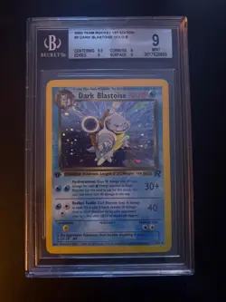 2000 Pokemon Dark Blastoise 3/82 Team Rocket Holo 1st Edition BGS 9 - Image 1